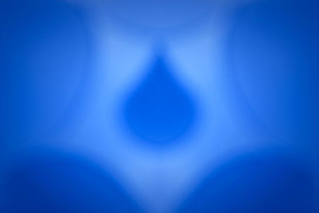 Modern drop-shaped background motive in blue color,  blurryの写真素材