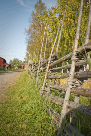 a contryside fenceの写真素材