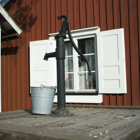 Water pump in Lulea, Swedenの写真素材