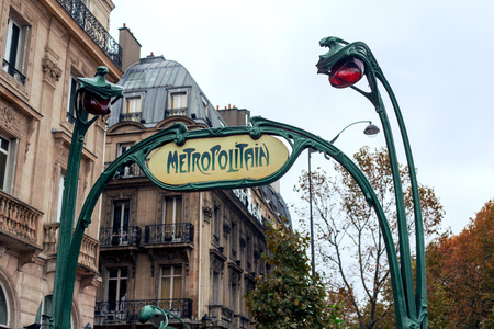 Metropolitain signboardのeditorial素材