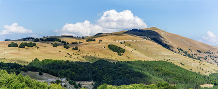 mountains landscape panorama. Italy Sibillini national park