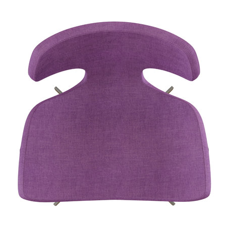 Chair view from the top of a purple cloth with an iron stem on a transparent background 3d renderingの写真素材