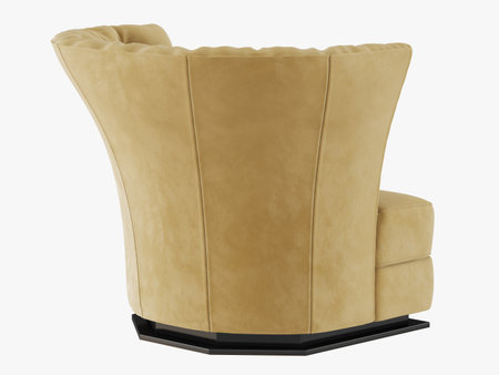 Soft brown armchair captone 3d rendering on a white backgroundの写真素材