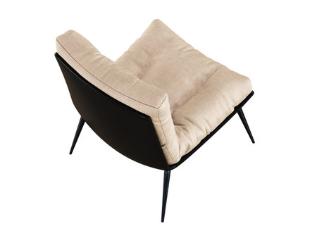 Soft chair made of fabric on a white background 3d renderingの写真素材