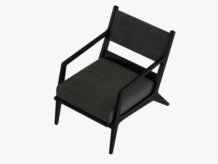 Gray armchair 3d renderingの写真素材