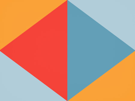 Abstract wallpaper with a triangular colorful patternの写真素材