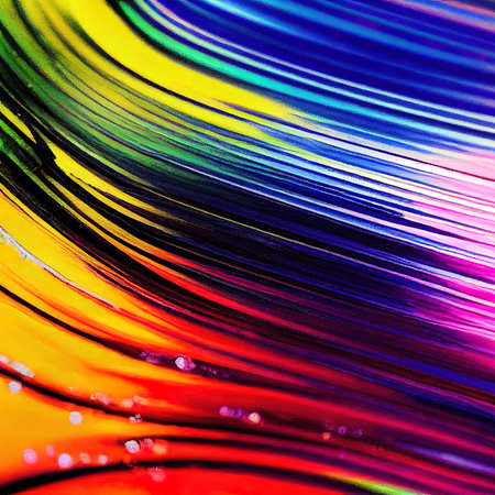 Background of rainbow strokes of paint. Multicolor bright stains. painting imitation. AI-generatedの写真素材