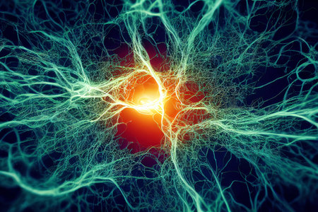 Astral symphony of the neurocosmos: Radiant spheroid entangled in the cosmic webの素材
