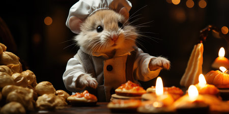 Petite Chefs Feast Preparation. AI generationの素材