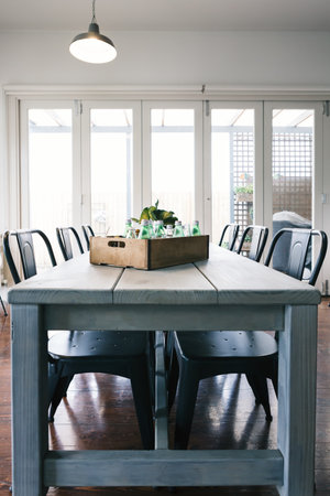 Vintage industrial styled contemporary interior in a renovated Melbourne homeの写真素材