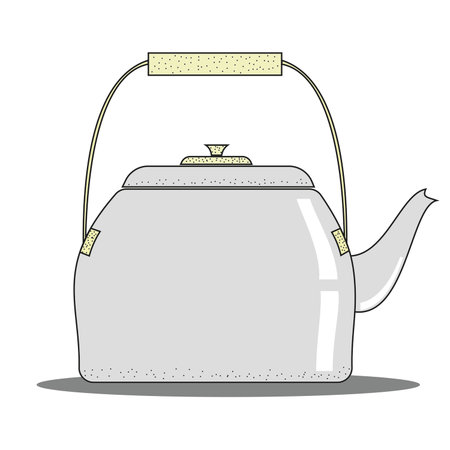 teapot lying on the surfaceのイラスト素材