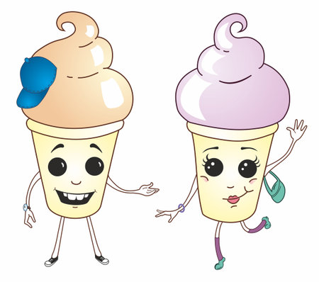 funny dessertsのイラスト素材