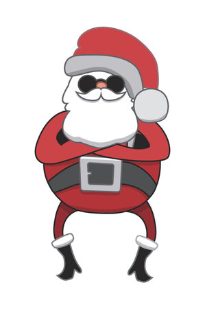 funny santaのイラスト素材