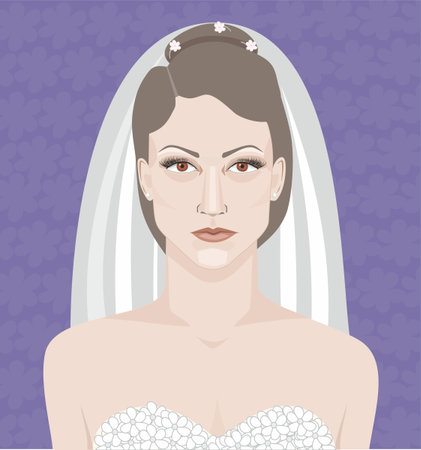 girl in a wedding dressのイラスト素材