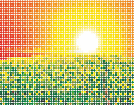 mosaic colorful background sunrise のイラスト素材