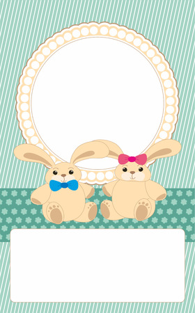 congratulation card with a newborn のイラスト素材