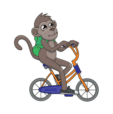 vector illustration monkey restingのイラスト素材