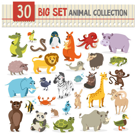 big set animal collectionのイラスト素材