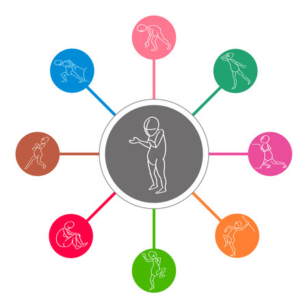 man has to make a choice of action. business concept. cartoon vector infographicsのイラスト素材