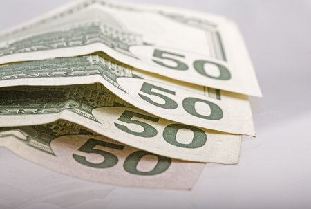 Two hundered dollarsの写真素材