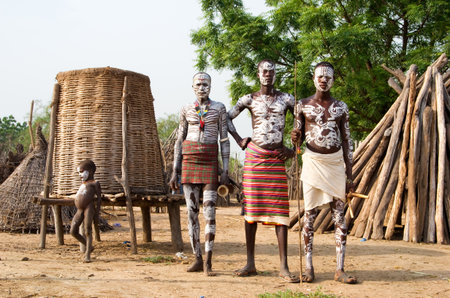 In the Karo tribe village, Omo valley, Ethiopia.