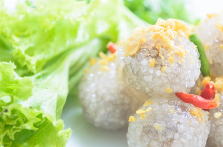 Tapioca Balls with Pork Filling.の写真素材