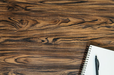 Note Writing and lecture on the wood table.の写真素材