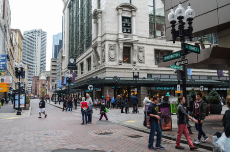 Boston, Massachusetts / USA, 5th November 2017. Downtown Boston's Chinatown.のeditorial素材