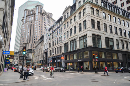 Boston, Massachusetts / USA, 5th November 2017. Downtown Boston's Chinatown.のeditorial素材