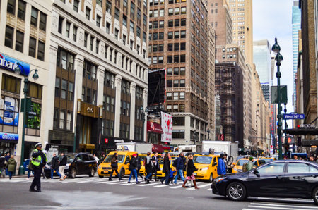 Editorial: New York City, New York / USA, 9th November 2017. People in New York City.のeditorial素材