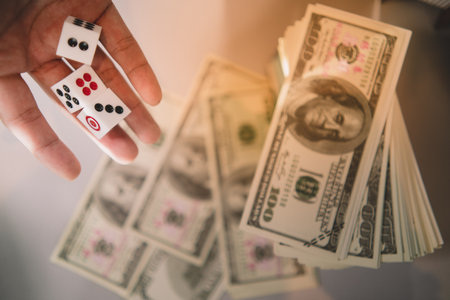 The fortune casino. This game is chance success of business. You have luck you can make money from gambling. It's risk, fun and opportunity of winning in bet of competition for entertainment.の写真素材
