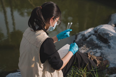 In science, researchers conduct careful experiment and testing on each liquid sample, taking note of...