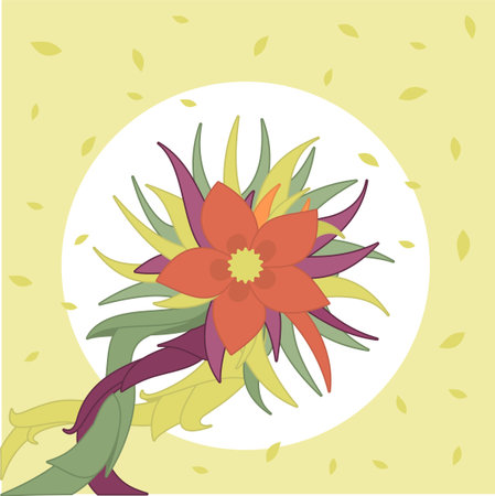 threefold flowerのイラスト素材