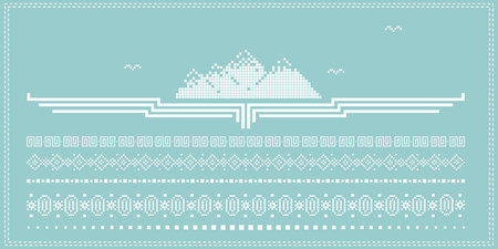 Ridge and birdsのイラスト素材