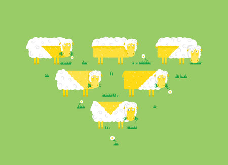 Merry herdのイラスト素材