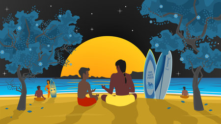 Exotic eveningのイラスト素材