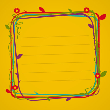 Flower frameのイラスト素材