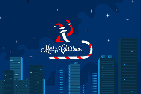 Santa's in townのイラスト素材