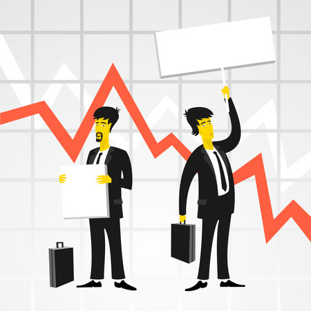 Office workers strikeのイラスト素材