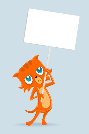 Cat at the rallyのイラスト素材