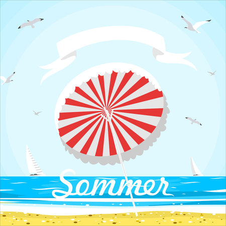 Summer and Seaのイラスト素材