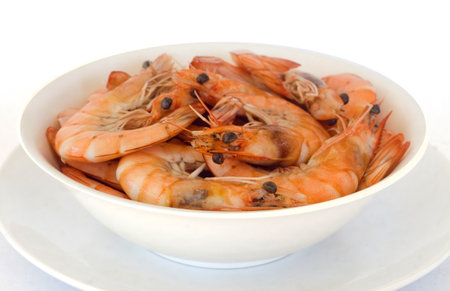 Boiled shrimpの写真素材