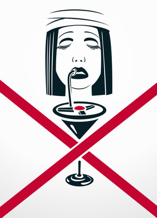 Alcohol and car  のイラスト素材