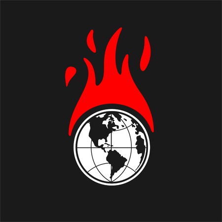 The international financial crisis on the planet or cataclysmのイラスト素材