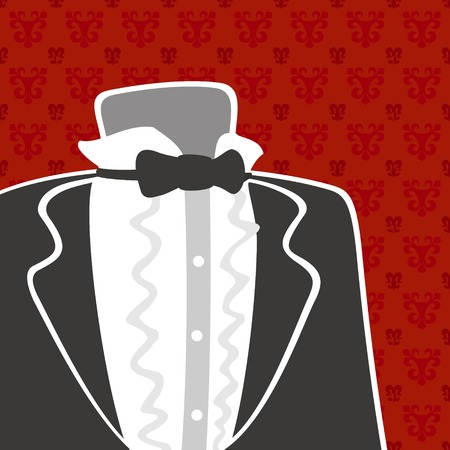 The Tuxedo suit on a hanger backgroundのイラスト素材