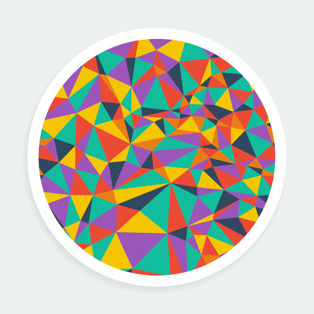Round background bright mosaic art 8 file formatのイラスト素材