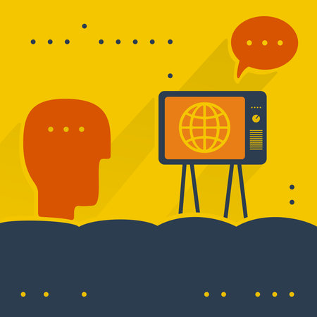 The viewer and TV eps 8 file formatのイラスト素材