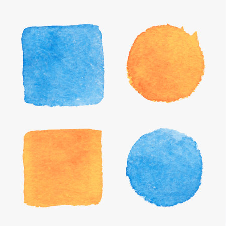 Watercolor design elementsのイラスト素材