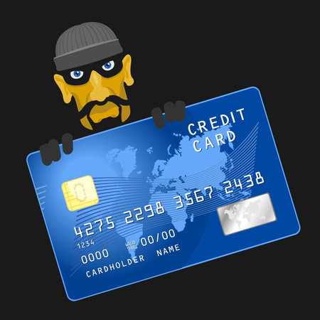 Criminals hacked credit card eps 8 file formatのイラスト素材
