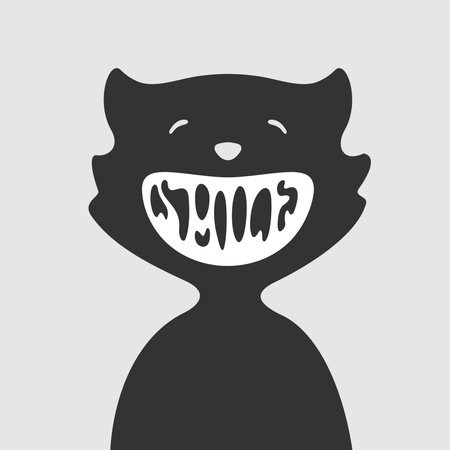 Vector Character Cat Smile eps 8 file formatのイラスト素材